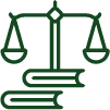 Law Books and Scales Icon